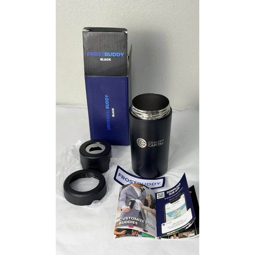 Frost Buddy Universal Buddy 10 in 1 Can Cooler Matte Black Graham Capital NEW